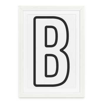 Typodesign de la lettre B - Affiche encadrée (27 × 37 cm) - blanc - Devant