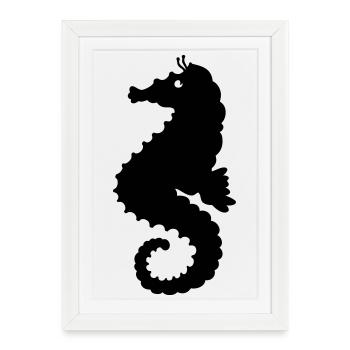Hippocampe - Affiche encadrée (27 × 37 cm) - blanc - Devant