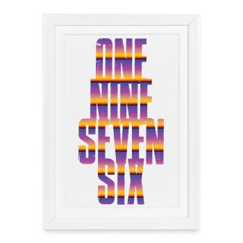 Millésime 1976 - Affiche encadrée (27 × 37 cm) - blanc - Devant
