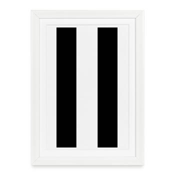 Pause sign – modern minimal design - Framed poster (27 × 37 cm) - white - Front