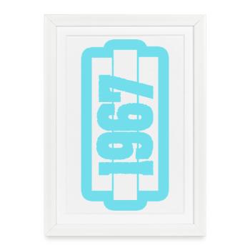 Année 1967 - Affiche encadrée (27 × 37 cm) - blanc - Devant