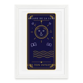 Arcane de la Lune Intuition - Affiche encadrée (27 × 37 cm) - blanc - Devant