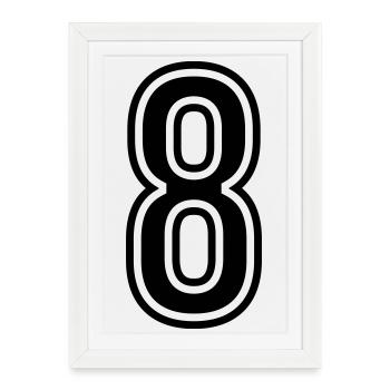 8 Number Symbol - Framed poster (27 × 37 cm) - white - Front