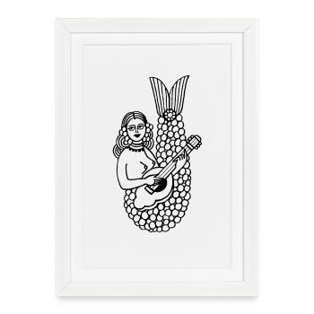 Mermaid - Framed poster (27 × 37 cm) - white - Front