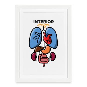 Interior Design - Framed poster (27 × 37 cm) - white - Front