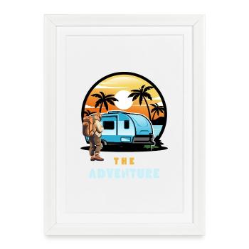 The Caravan Sunset Adventure Tour - Framed poster (27 × 37 cm) - white - Front