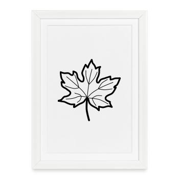 Deciduous leaf - autumn - Framed poster (27 × 37 cm) - white - Front