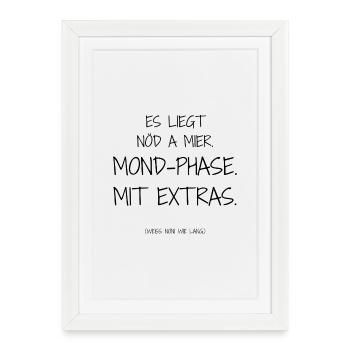 Design affirmatif – l’ironie rencontre la vie quotidienne - Affiche encadrée (27 × 37 cm) - blanc - Devant