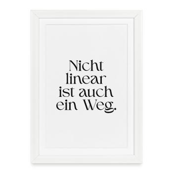 Nonlinear is also a way to neurodivergent - Framed poster (27 × 37 cm) - white - Front