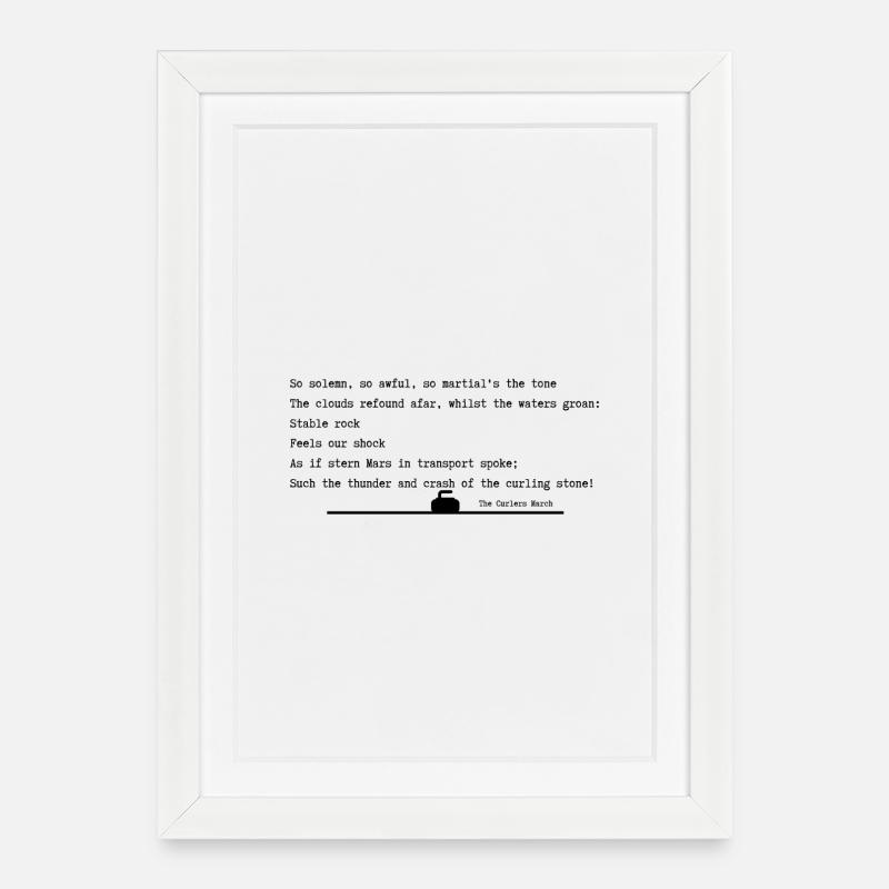 Curlers march - Framed poster (27 × 37 cm) - white