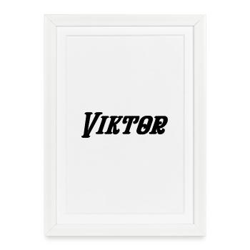 Viktor - Affiche encadrée (27 × 37 cm) - blanc - Devant