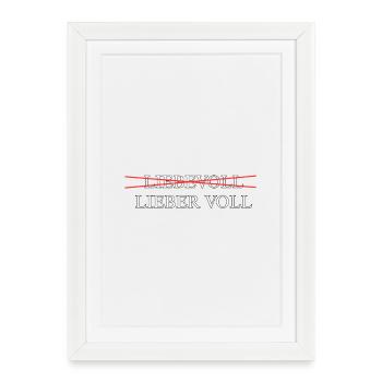 Mieux vaut être plein qu’aimer - Chemise de fête drôle - Affiche encadrée (27 × 37 cm) - blanc - Devant
