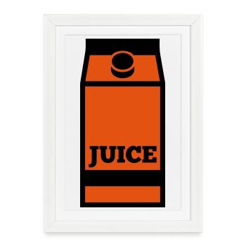 jus - Affiche encadrée (27 × 37 cm) - blanc - Devant