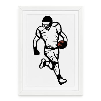 Footballeur - Affiche encadrée (27 × 37 cm) - blanc - Devant