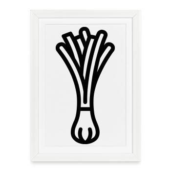 leek - Framed poster (27 × 37 cm) - white - Front