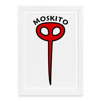 Moustique Rouge - Affiche encadrée (27 × 37 cm) - blanc - Devant