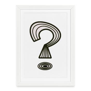 Question mark by Cean - Framed poster (27 × 37 cm) - white - Front