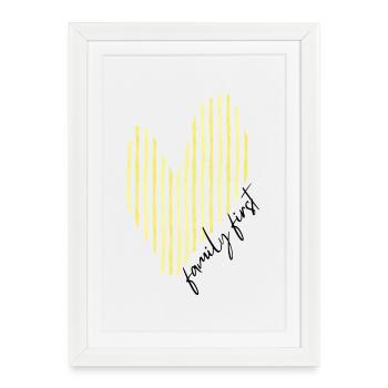 Family First - Framed poster (27 × 37 cm) - white - Front