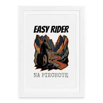 Cavalier à pied - Affiche encadrée (27 × 37 cm) - blanc - Devant