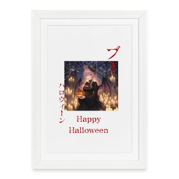 Halloween Gothic Demon Girl - Framed poster (27 × 37 cm) - white - Front