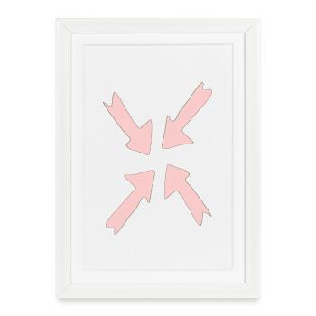 pink focus arrows - Framed poster (27 × 37 cm) - white - Front