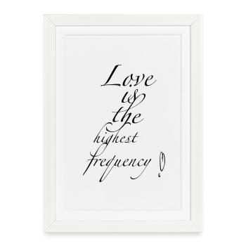 Love - Framed poster (27 × 37 cm) - white - Front