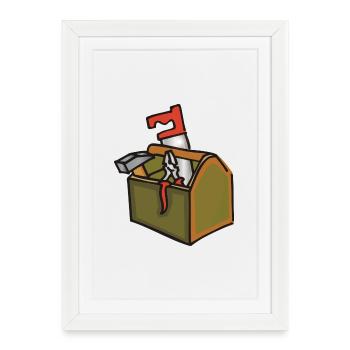 tool box - Framed poster (27 × 37 cm) - white - Front