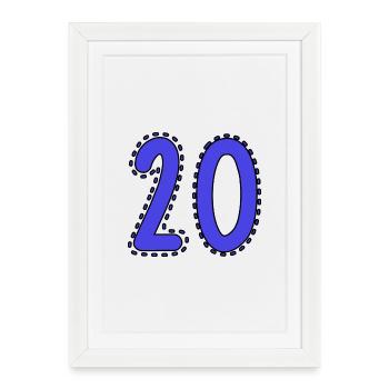 20. 20 YEARS. 20th ANNIVERSARY. 20 YEARS ANNIVERSARY. - Framed poster (27 × 37 cm) - white - Front