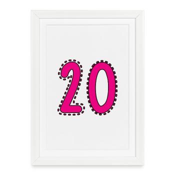 20. 20 YEARS. 20th ANNIVERSARY. 20 YEARS ANNIVERSARY. - Framed poster (27 × 37 cm) - white - Front