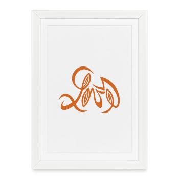 Design d’amour réalisé par Cean - Affiche encadrée (27 × 37 cm) - blanc - Devant