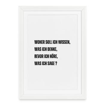 Life clichés questioned - Framed poster (27 × 37 cm) - white - Front