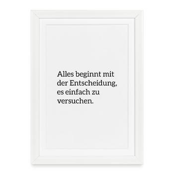 Motivational saying - Framed poster (27 × 37 cm) - white - Front