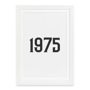 1975 - Affiche encadrée (27 × 37 cm) - blanc - Devant