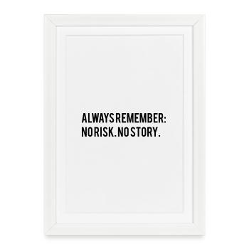 Motivational saying - Framed poster (27 × 37 cm) - white - Front