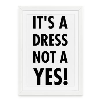 Prevention of sexual violence - no means no! - Framed poster (27 × 37 cm) - white - Front