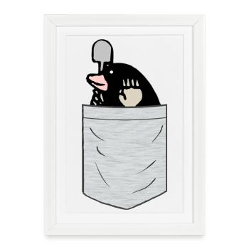 Mole Breast Pocket - Framed poster (27 × 37 cm) - white - Front