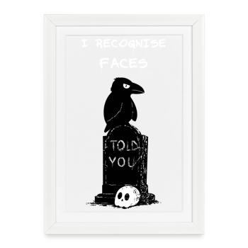 I recognise faces - Framed poster (27 × 37 cm) - white - Front