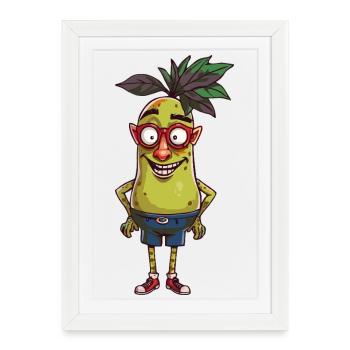 fruit - Affiche encadrée (27 × 37 cm) - blanc - Devant