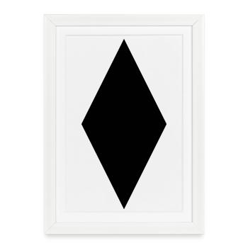 black diamond - Framed poster (27 × 37 cm) - white - Front