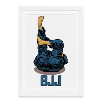 BJJ Triangle - Affiche encadrée (27 × 37 cm) - blanc - Devant
