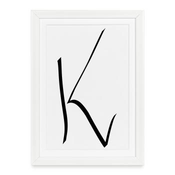 Letter K - Framed poster (27 × 37 cm) - white - Front