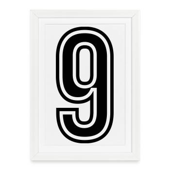 9 Number symbol - Framed poster (27 × 37 cm) - white - Front