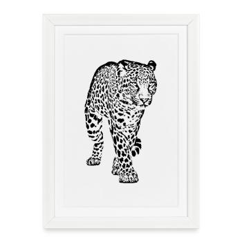 Leopard Animal - Framed poster (27 × 37 cm) - white - Front
