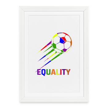 Football Rainbow World Cup Égalité - Affiche encadrée (27 × 37 cm) - blanc - Devant