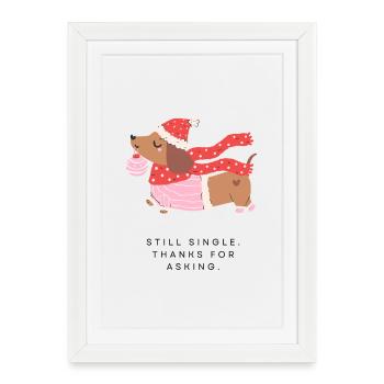 Christmas Dachshund Ornament - Framed poster (27 × 37 cm) - white - Front