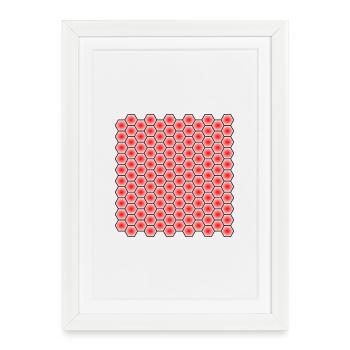 DESIGN. ART. DAD. MAMMA. MODERN. GEEK. VINTAGE. - Framed poster (27 × 37 cm) - white - Front