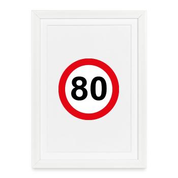 80 - Framed poster (27 × 37 cm) - white - Front
