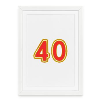 40 - Framed poster (27 × 37 cm) - white - Front