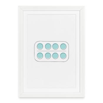 Paquet de pilules médicamenteuses - Affiche encadrée (27 × 37 cm) - blanc - Devant