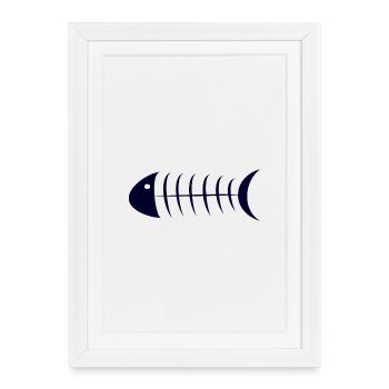 SARDINE. FISH. APRIL FOOL. EASTER. SEA - Framed poster (27 × 37 cm) - white - Front